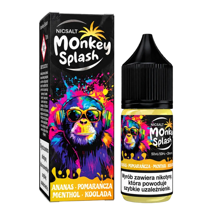 Monkey Splash NicSalt — Ananas • Pomarańcza • Menthol • Koolada