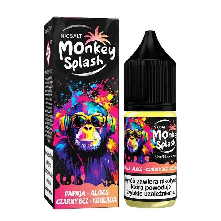 Monkey Splash NicSalt — Papaja • Aloes • Czarny bez • Koolada