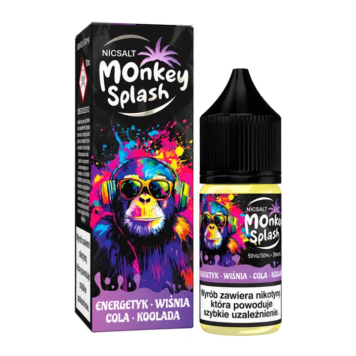 Monkey Splash NicSalt — Energetyk • Wiśnia • Cola • Koolada