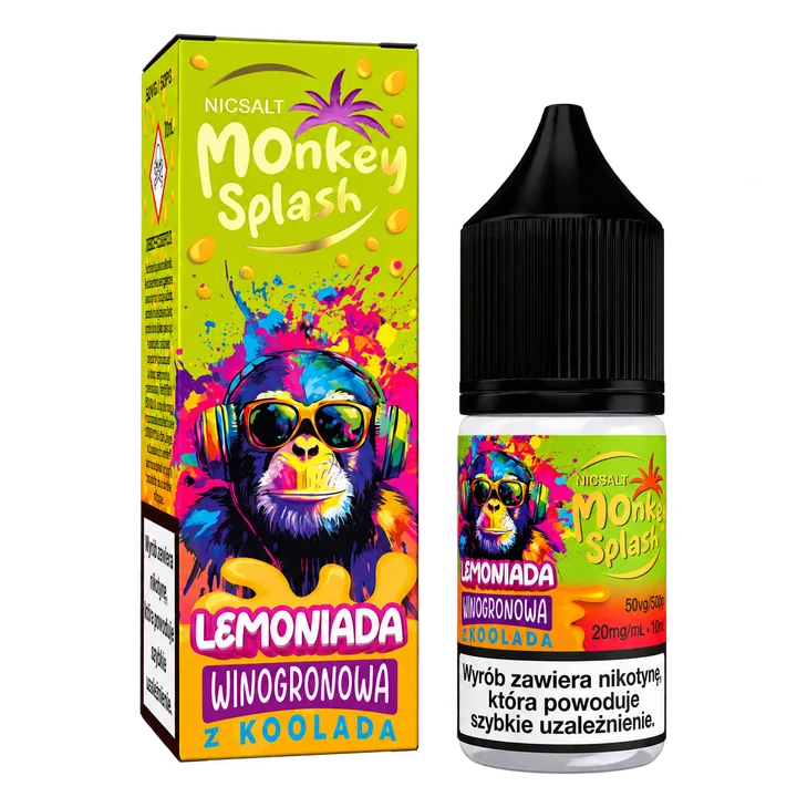 Monkey Splash NicSalt Lemoniada — Lemoniada winogronowa z Kooladą